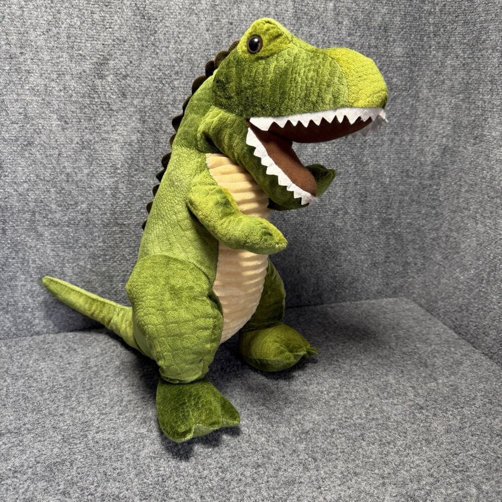 Tom’s Toy International Green Standing T-Rex 17” Large Plush Dinosaur Vintage